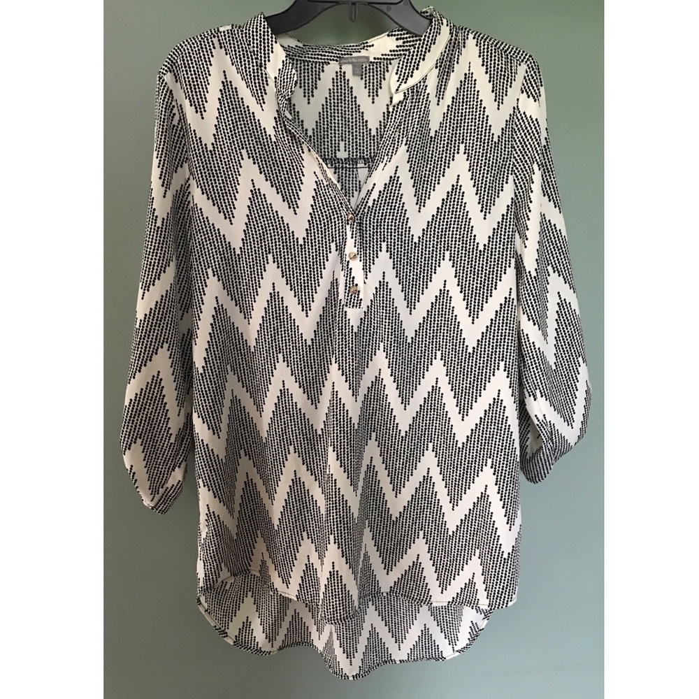 Black & White Patterned Blouse
